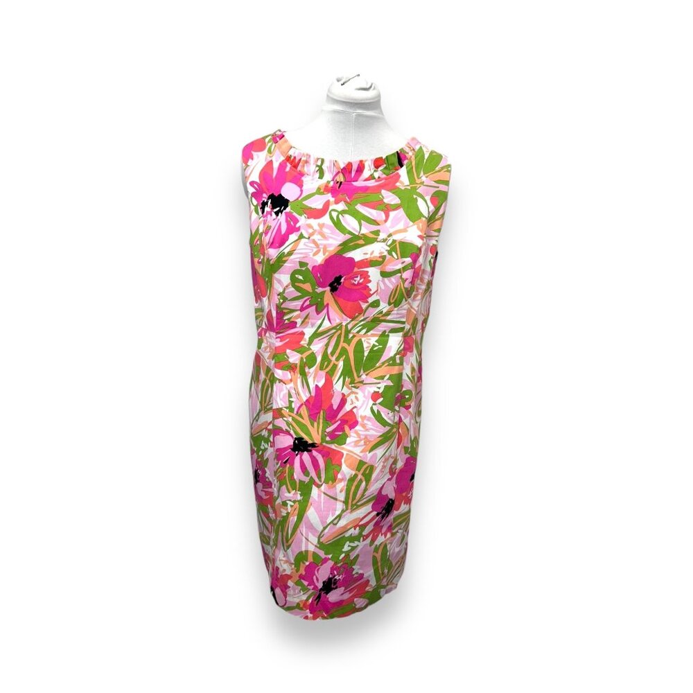 Kim Rogers Women’s Sleeveless Sheath Dress Floral Party Casual Cotton Stretch 16